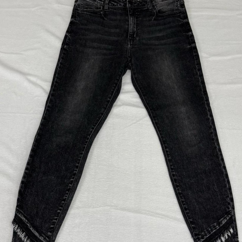 KanCan Black Frayed Hem Skinny Jeans Size 11/29 KC7154DG Faded Denim